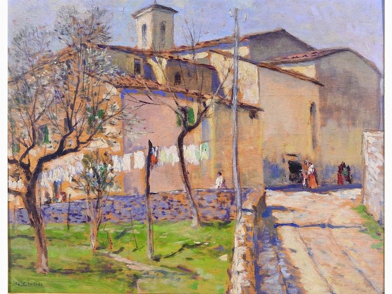 Galileo Chini - Veduta della Canonica di Foppiano