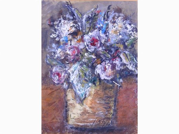 Sergio Scatizzi : Flowers in a Vase  ((1918-2009))  - Auction Modern and Contemporary Art - III - Maison Bibelot - Casa d'Aste Firenze - Milano