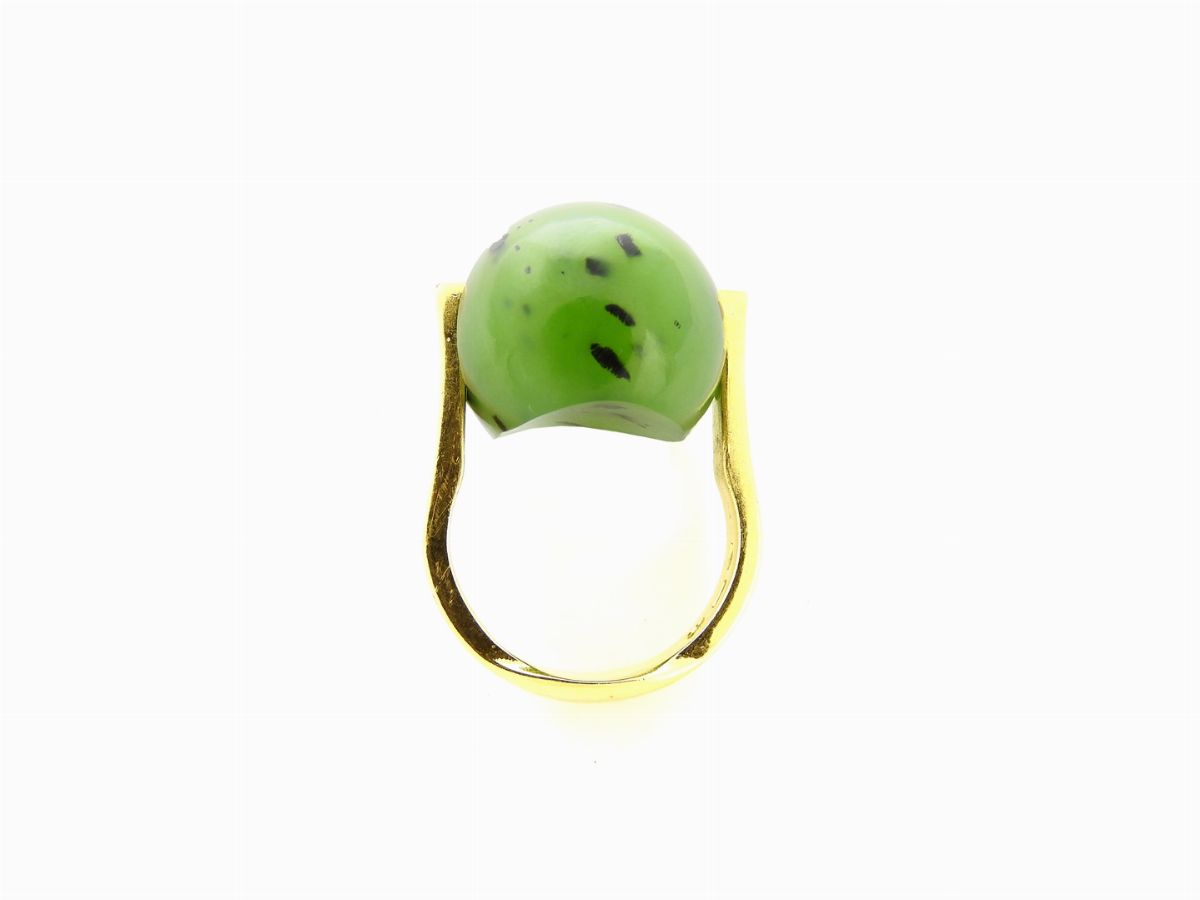 Anello in Oro Giallo Giò Pomodoro con Tre Sfere Intercambiabili
