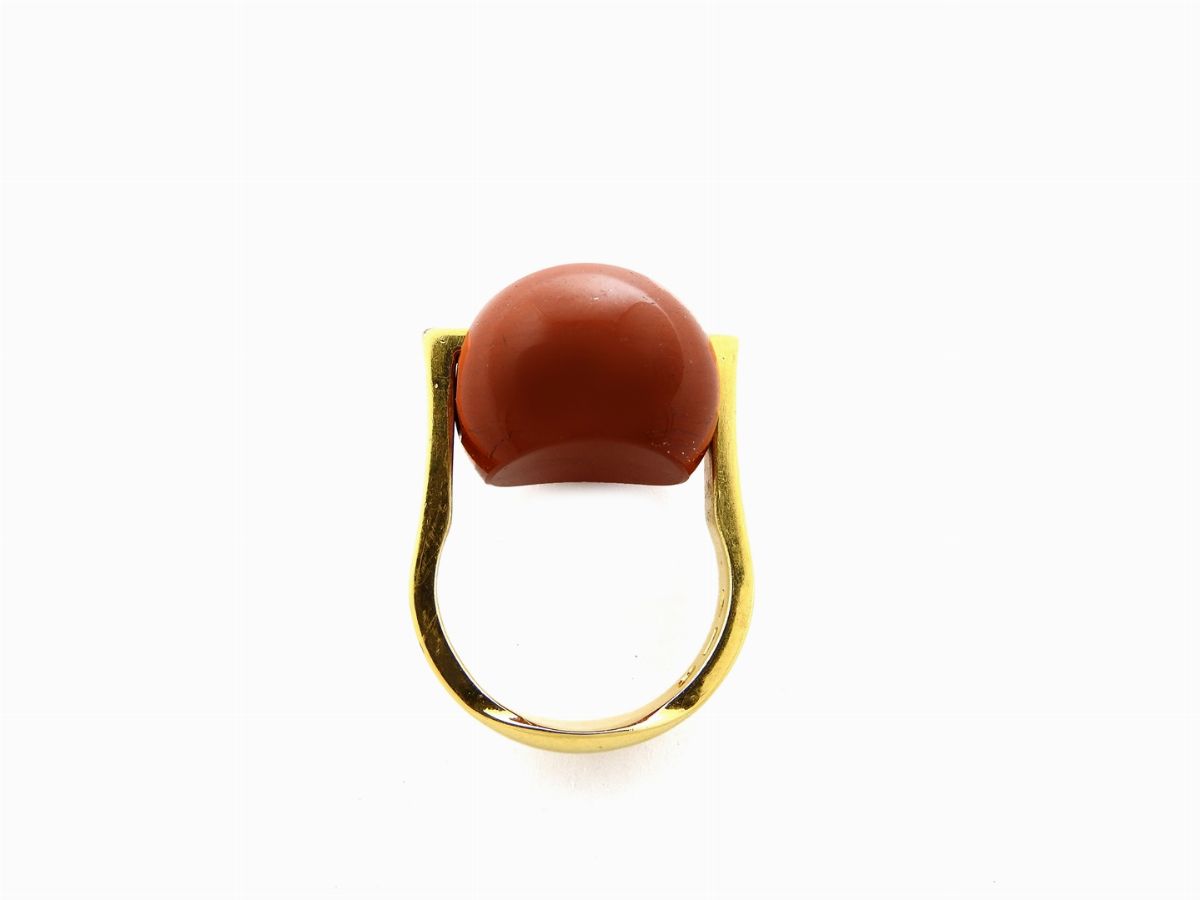 Anello in Oro Giallo Giò Pomodoro con Tre Sfere Intercambiabili