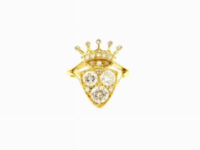 Anello in Oro Giallo e Diamanti