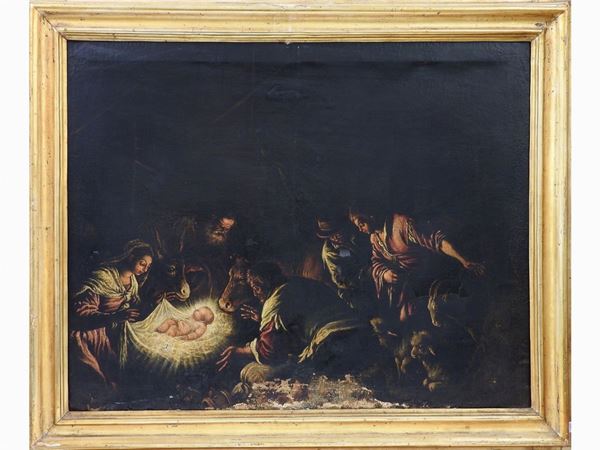 Seguace di Jacopo Bassano - Adoration of the Shepherds