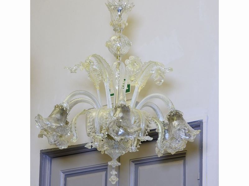 Lampadario in Vetro Soffiato di Murano