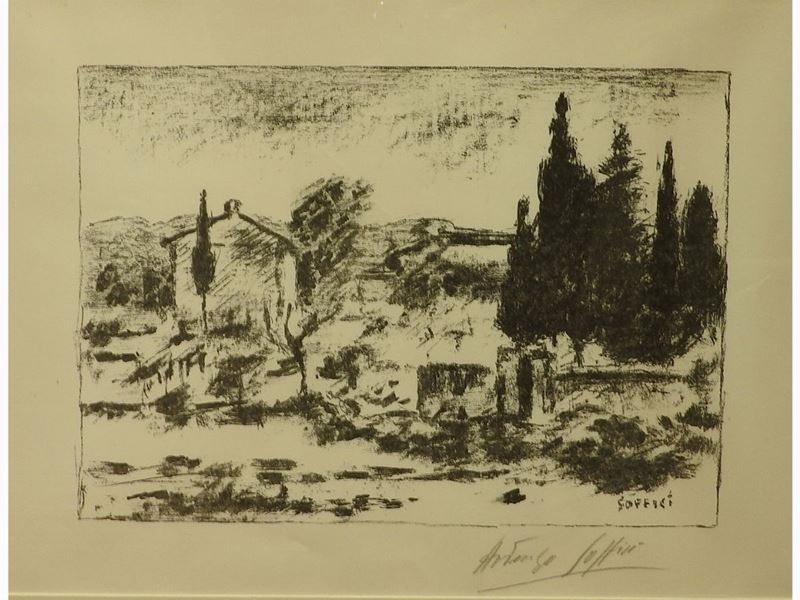 Ardengo Soffici - Paesaggio a Poggio a Caiano