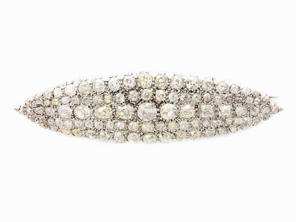 White gold brooch with diamonds  (Thirties)  - Auction Jewels and Watches - I / Venetian Noblewoman's Jewels - I - Maison Bibelot - Casa d'Aste Firenze - Milano