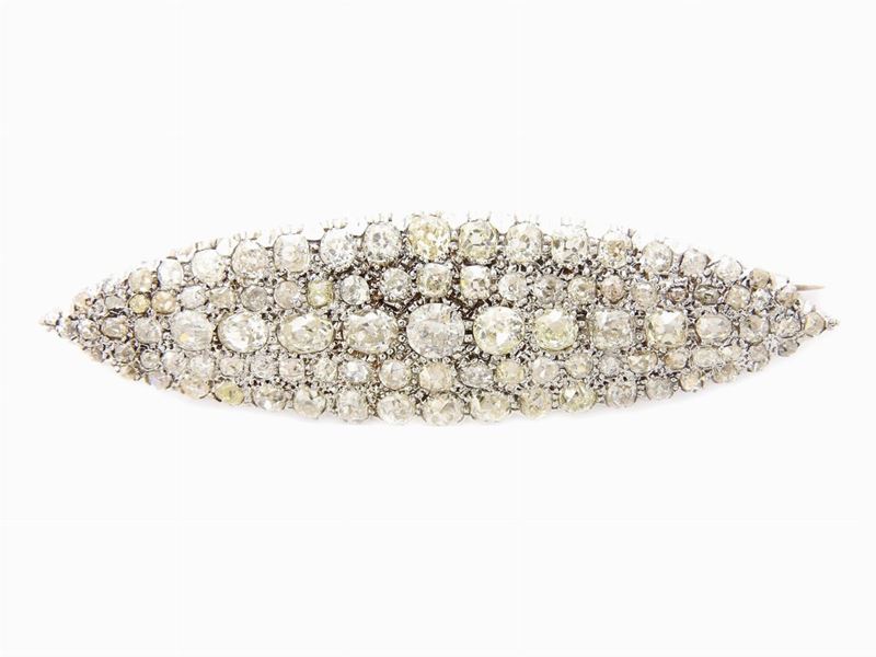 Spilla in Oro Bianco e Diamanti