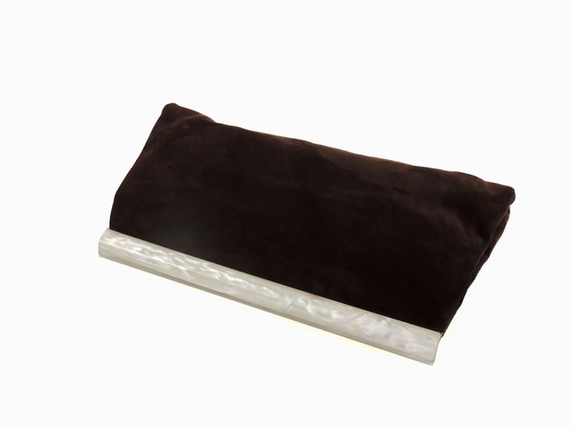 Borsa Pochette in Camoscio Marrone