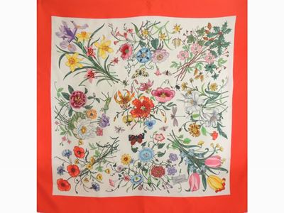 Foulard in Seta "flora", Gucci