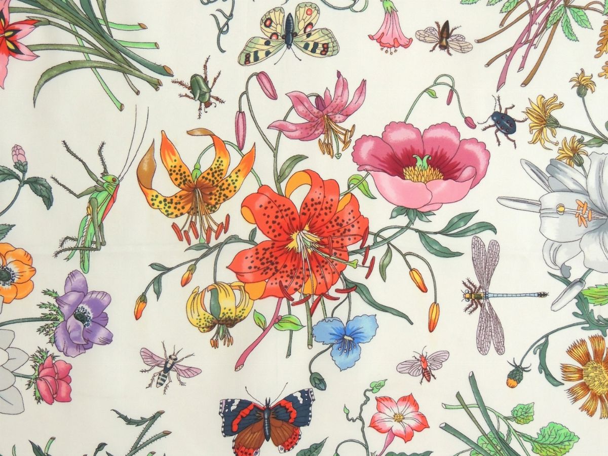 Foulard in Seta "flora", Gucci