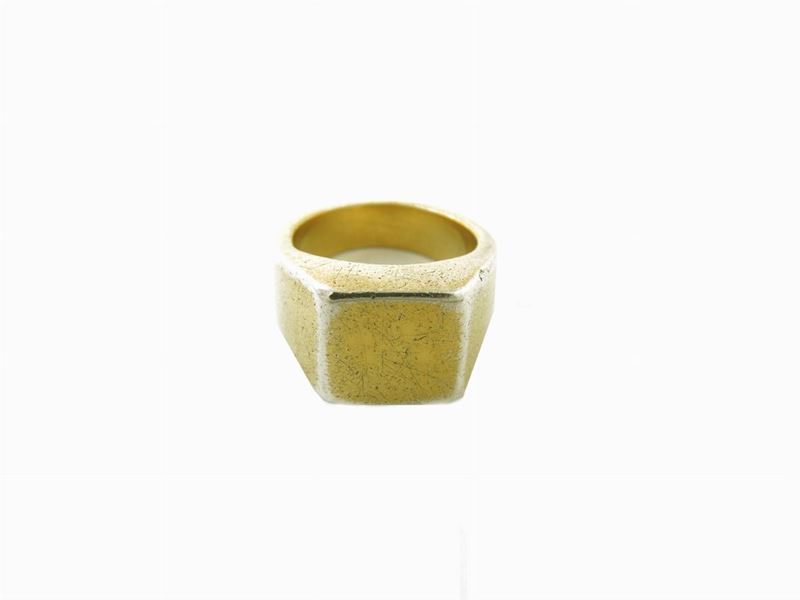 Anello Chevalier in Argento Dorato, Gucci