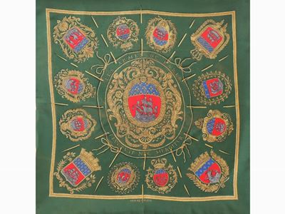 Foulard Carrè in Seta "les Armes De Paris", Hermés