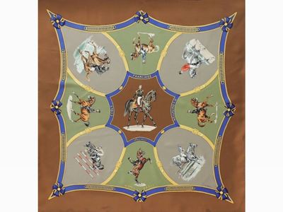 Foulard Carrè in Seta "ecole Francaise D'equitation", Hermés