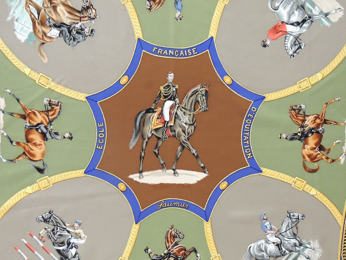 Foulard Carrè in Seta "ecole Francaise D'equitation", Hermés