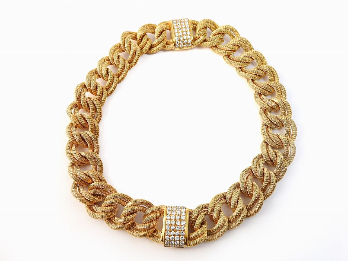 Coppia di Bracciali Componibili Gemma Gioielli in Oro Giallo con Diamanti