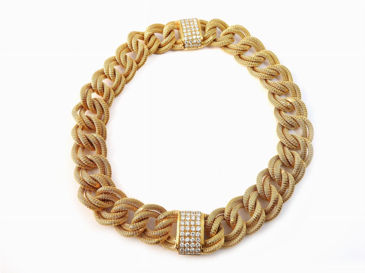 Coppia di Bracciali Componibili Gemma Gioielli in Oro Giallo con Diamanti