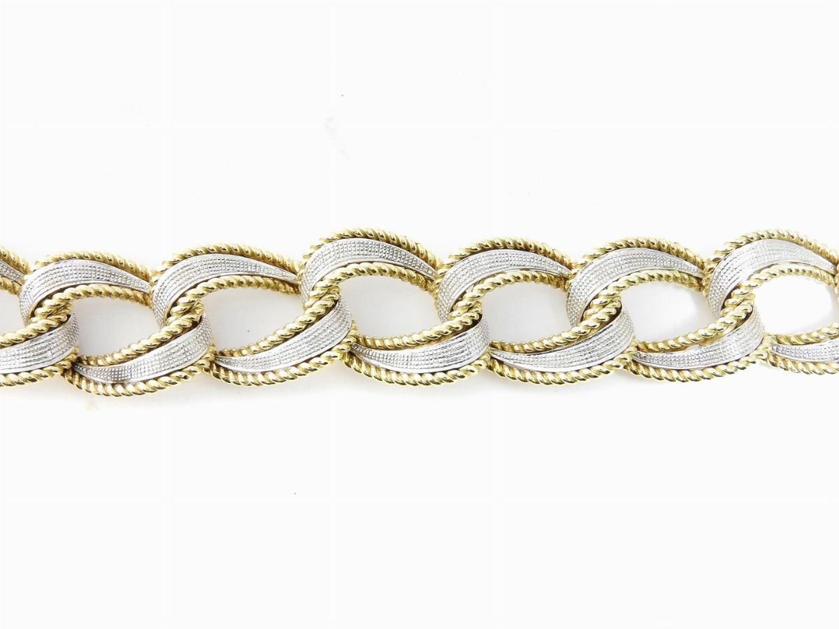 Bracciale Micheletto in Oro Giallo e Bianco