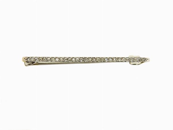 Platinum and yellow gold Cartier brooch with diamonds