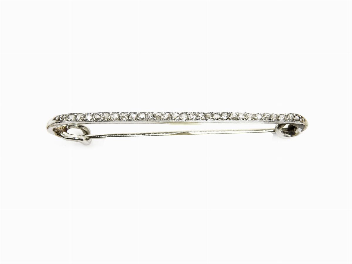 Spilla in Platino e Oro Giallo Cartier con Diamanti