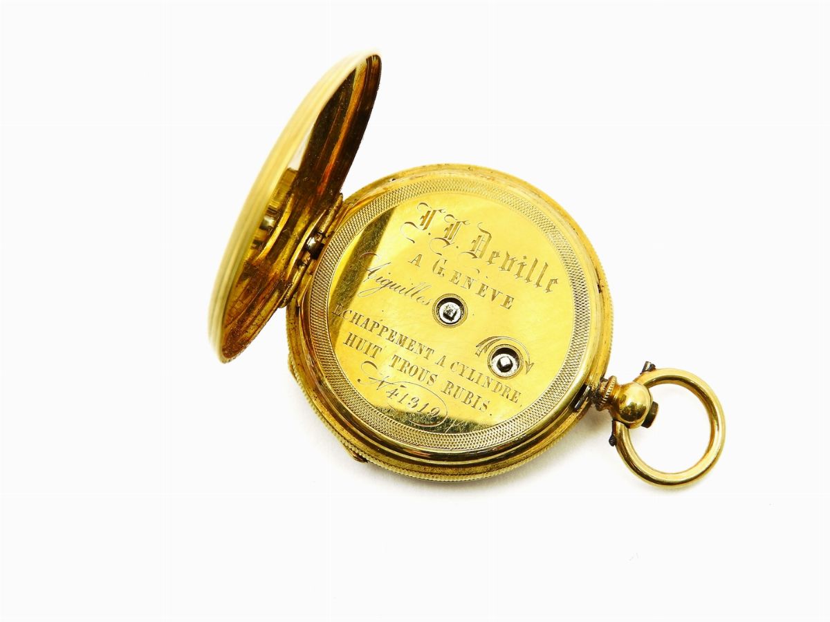Orologio da Tasca Deville in Oro Giallo