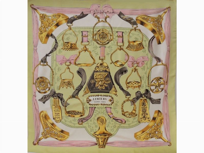 Foulard Carrè in Seta "etriers", Hermés