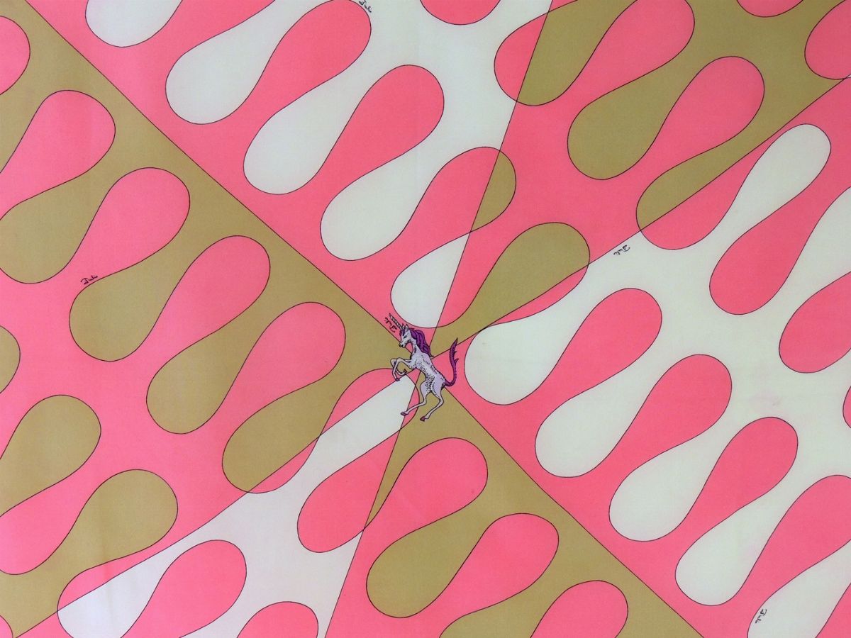 Raro Foulard in Crepe De Chien "palio", Emilio Pucci