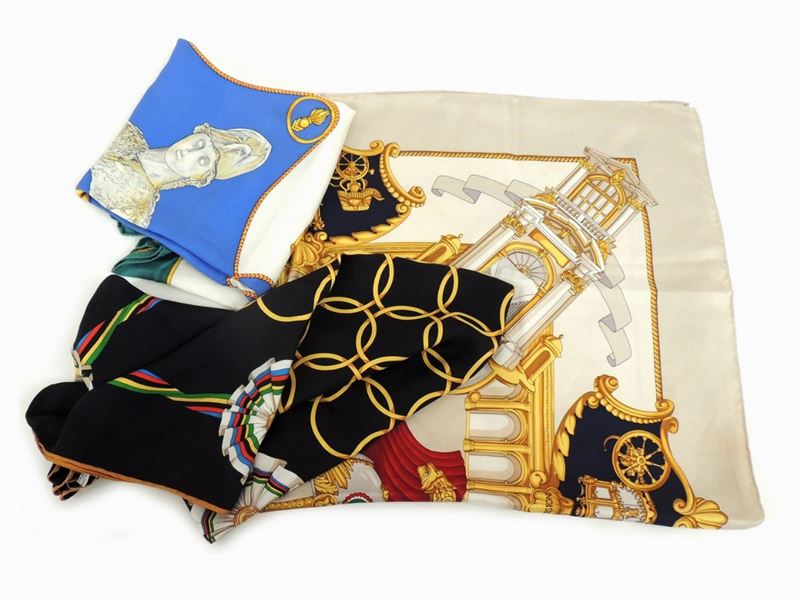 Tre Foulard Patriottici in Seta