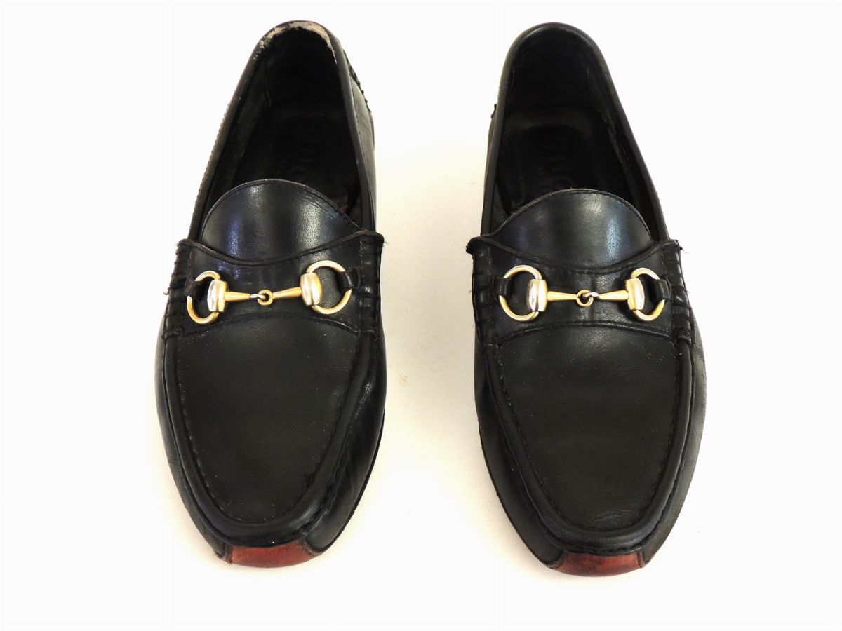 Paio di Mocassini da Uomo in Pelle Nera e Marrone, Gucci