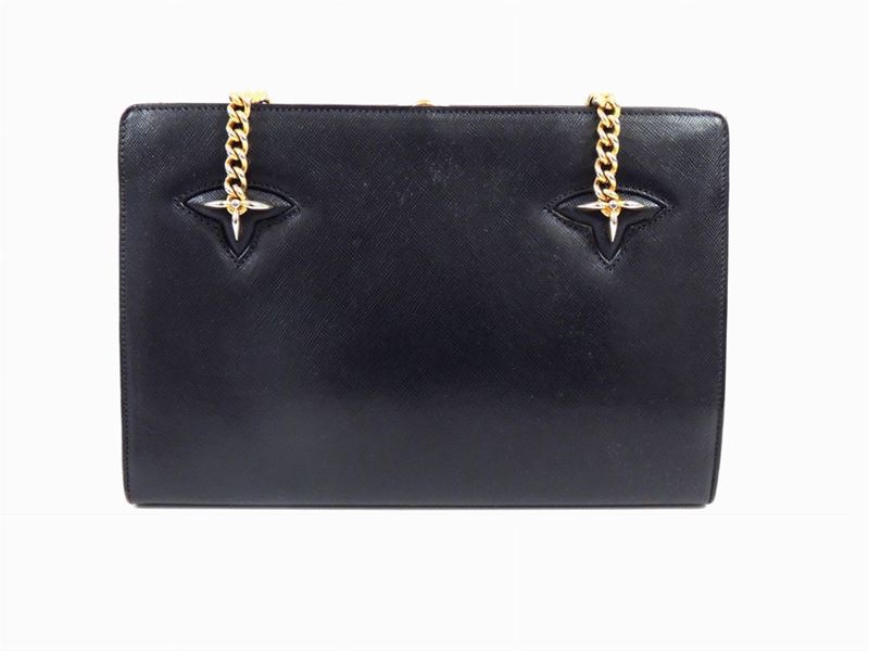 Borsa a Mano in Pelle Blu, Gucci