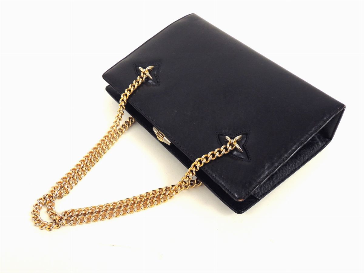 Borsa a Mano in Pelle Blu, Gucci