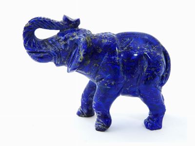 Scultura Animalier Cinese in Lapislazzuli
