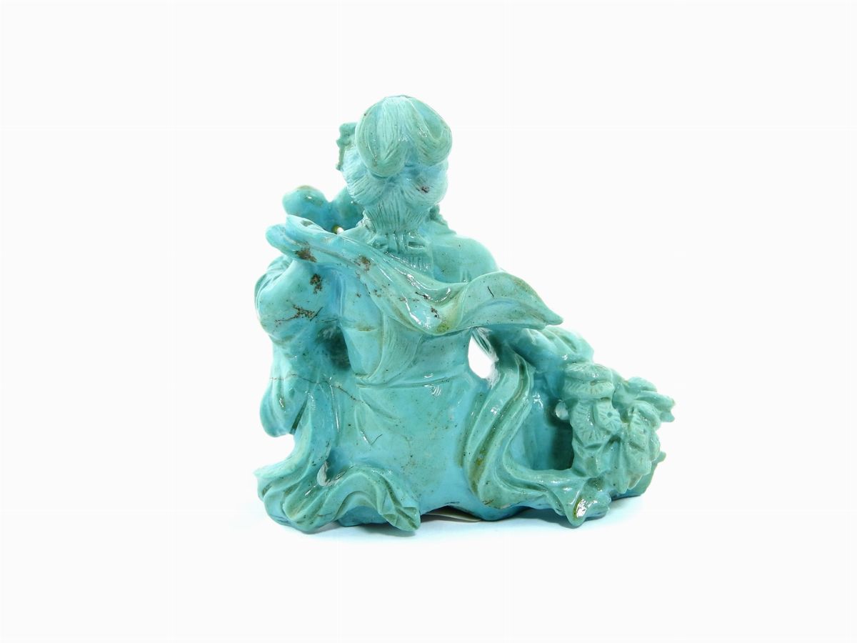 Scultura Cinese in Turchese