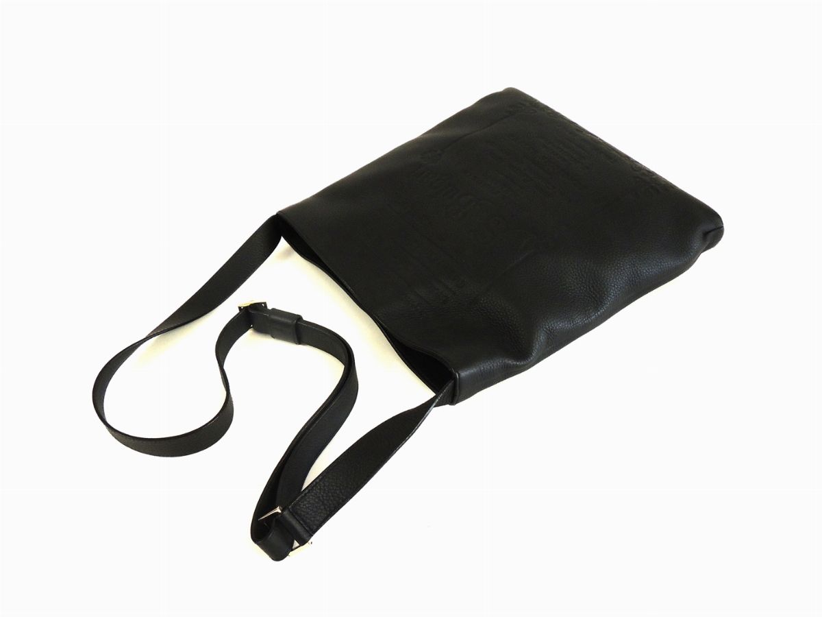 Borsa a Tracolla in Pelle Nera Stampata, Bulgari