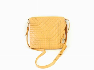 Borsa a Tracolla in Pelle Color Senape, Badgley Mischka