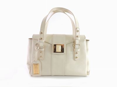 Borsa a Mano in Pelle Bianca, Badgley Mischka