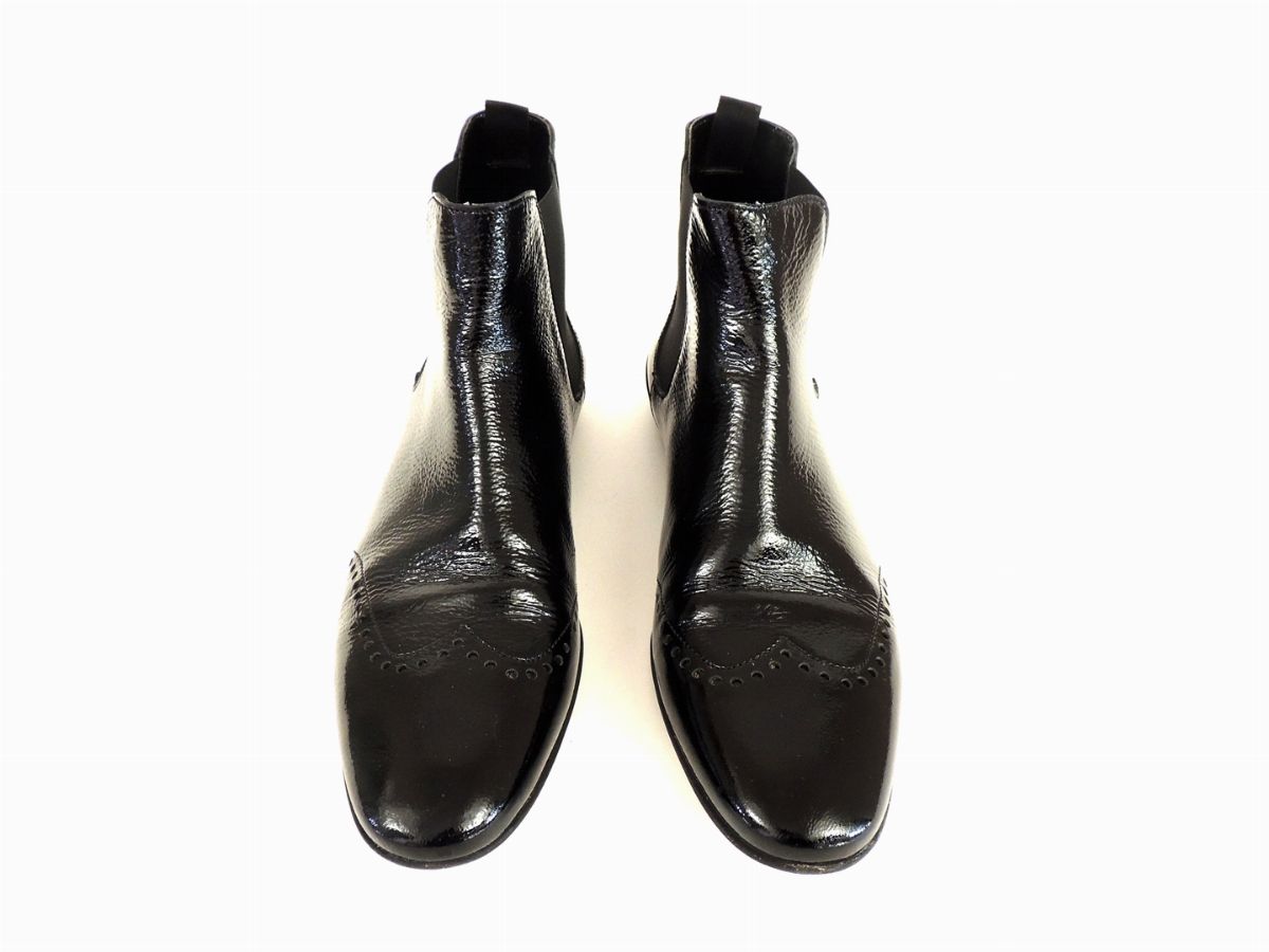 Stivaletti in Vernice Nera da Uomo, Moschino