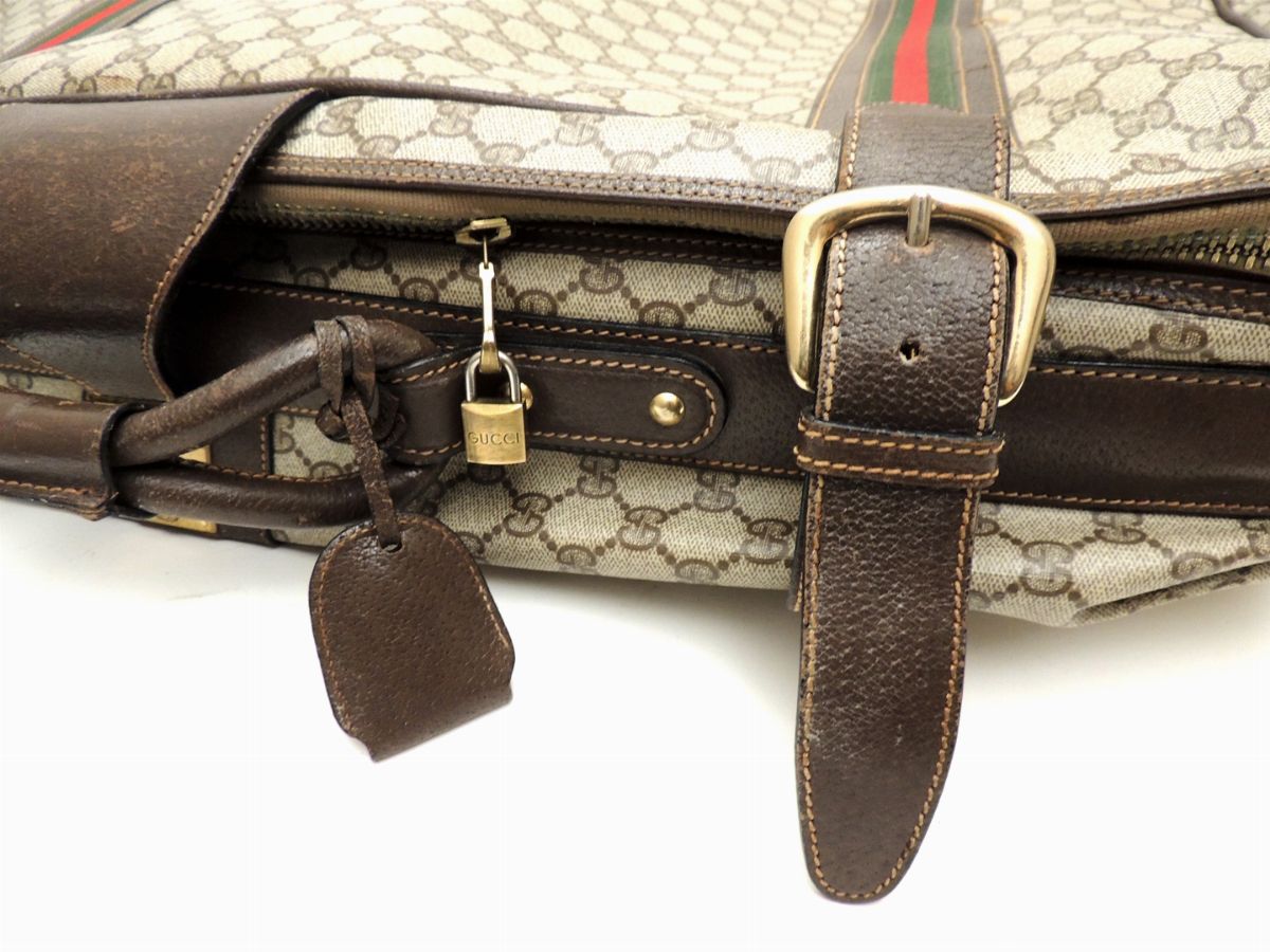Valigia Semirigida in Tela Monogram, Gucci