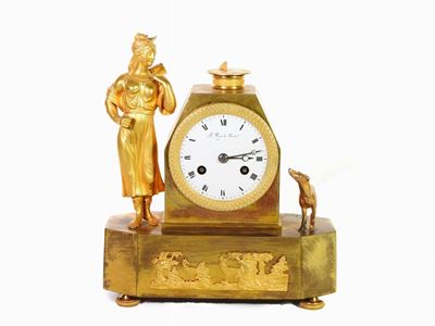 Orologio da Camino in Bronzo Dorato