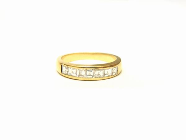 Yellow gold ring with diamonds  - Auction Jewels - II - II - Maison Bibelot - Casa d'Aste Firenze - Milano