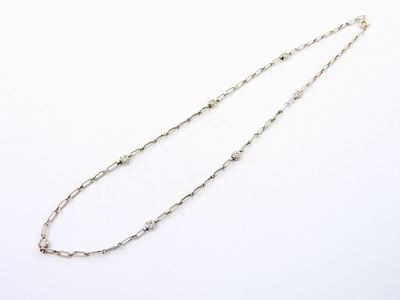 Catenina in Oro Bianco con Diamanti