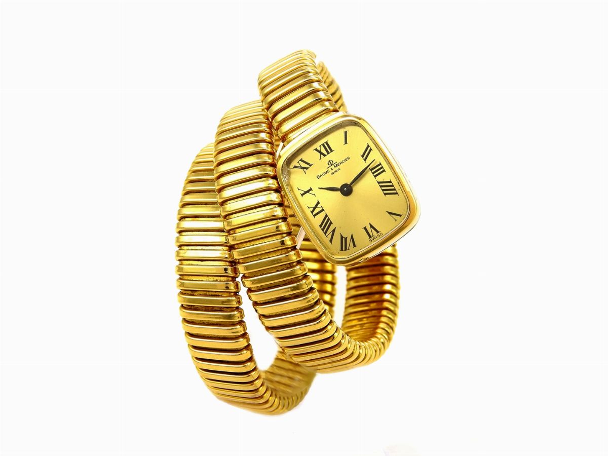 Bracciale Tubogas in Oro Giallo Weingrill con Orologio Baume & Mercier
