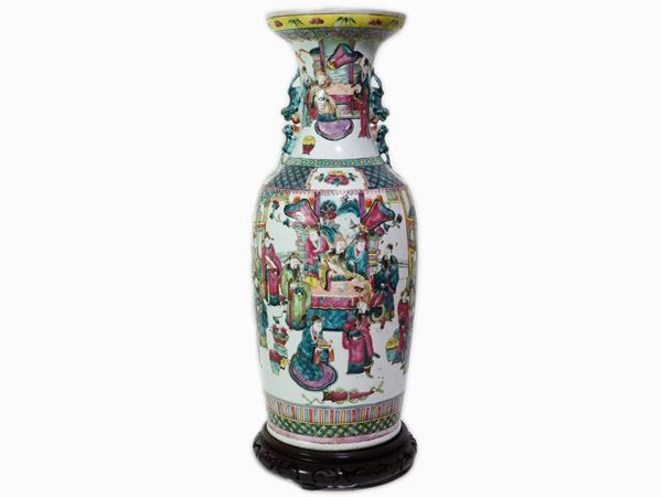 Grande vaso in porcellana Canton