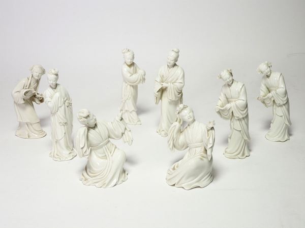 Eight Blanc de Chine Figurines
