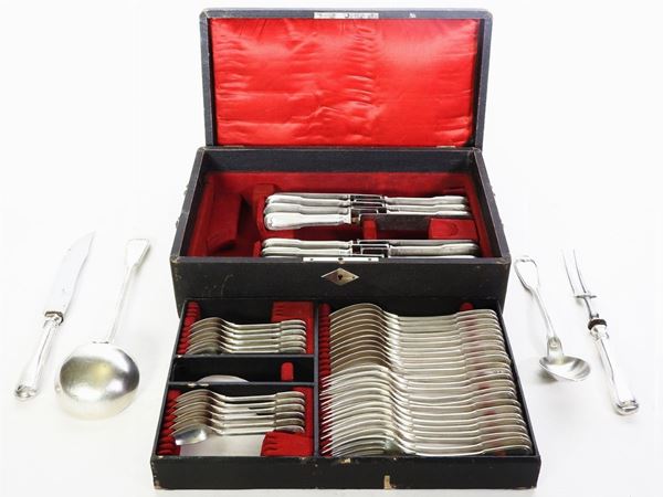 A Silver Cutlery Set  (late 19th Century)  - Auction The Riz Ortolani and Katyna Ranieri collection / Forniture and Art objects  - II - II - Maison Bibelot - Casa d'Aste Firenze - Milano