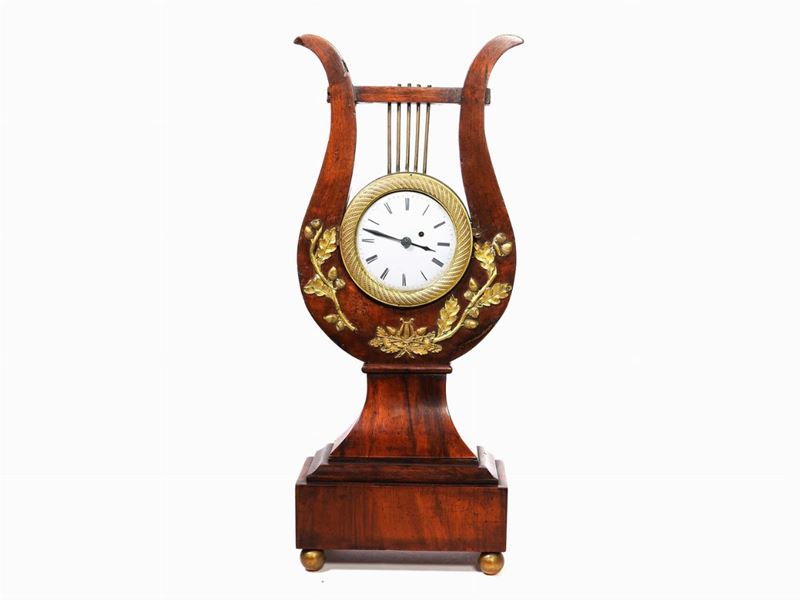 Orologio da Mensola in Piuma di Noce