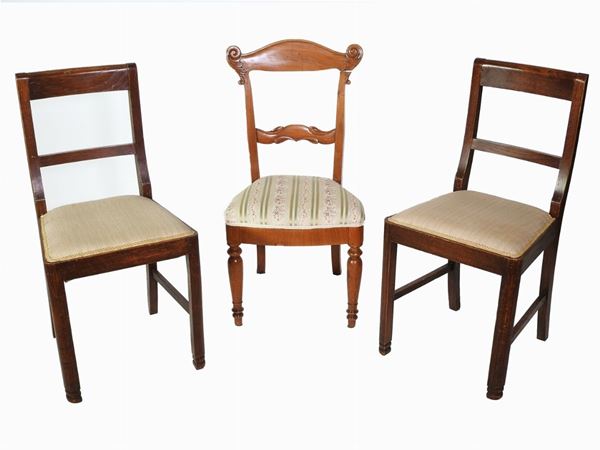 Three Chairs  - Auction The Riz Ortolani and Katyna Ranieri collection / Forniture and Art Objects - III - III - Maison Bibelot - Casa d'Aste Firenze - Milano