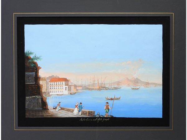 View of Naples  - Auction The Riz Ortolani and Katyna Ranieri collection: Contemporary Art and Old Master Painting - I - I - Maison Bibelot - Casa d'Aste Firenze - Milano