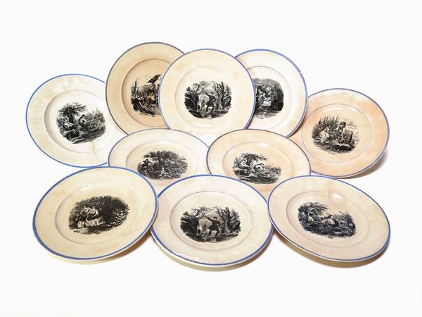 Ten Pottery Plates from the Series 'L'annata'