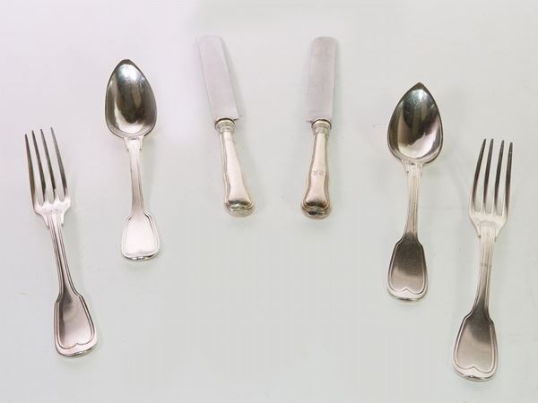 A Silver Cutlery Set