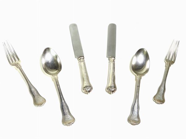 A Silver Cutlery Set