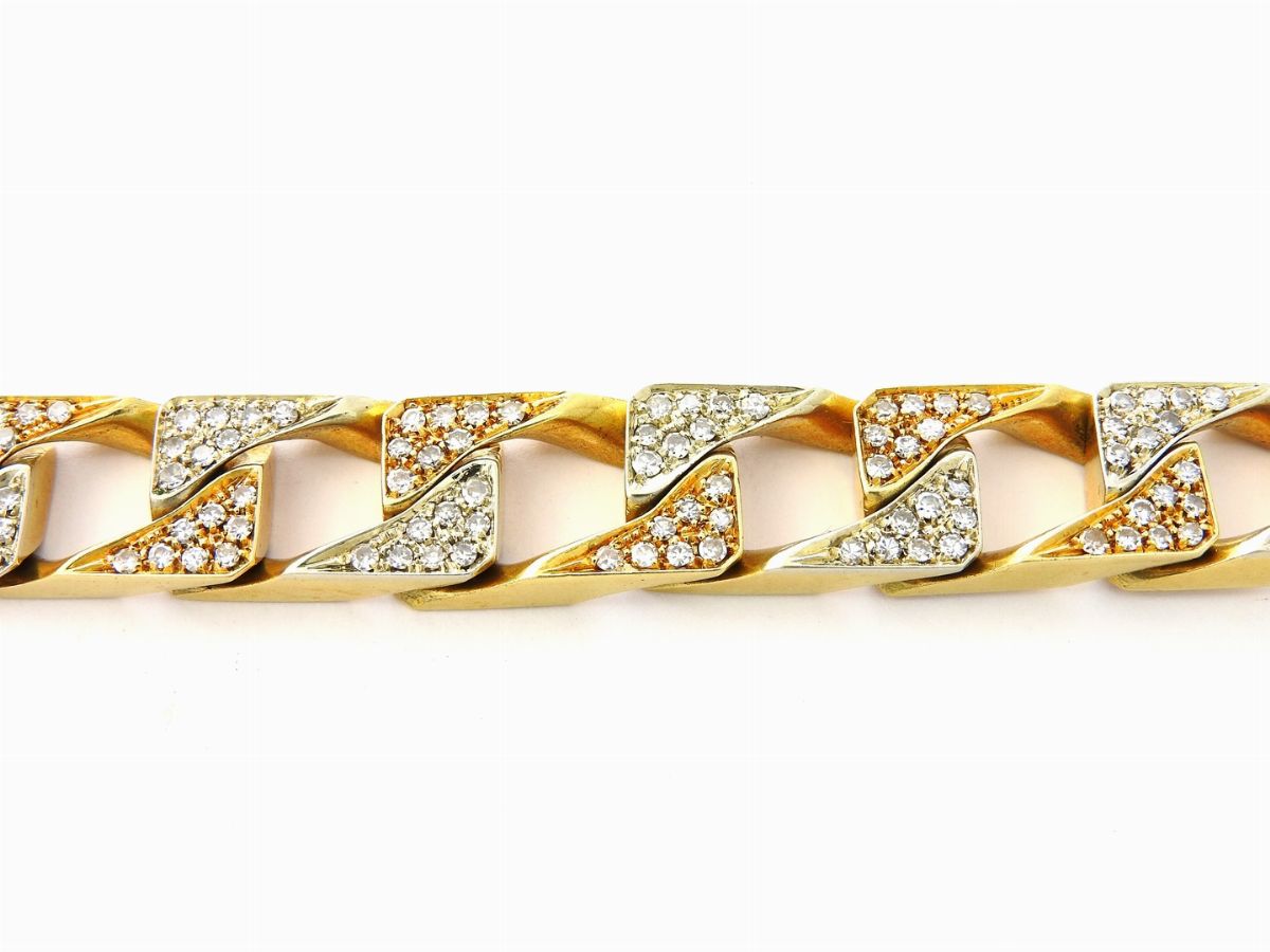 Bracciale in Oro Giallo con Diamanti